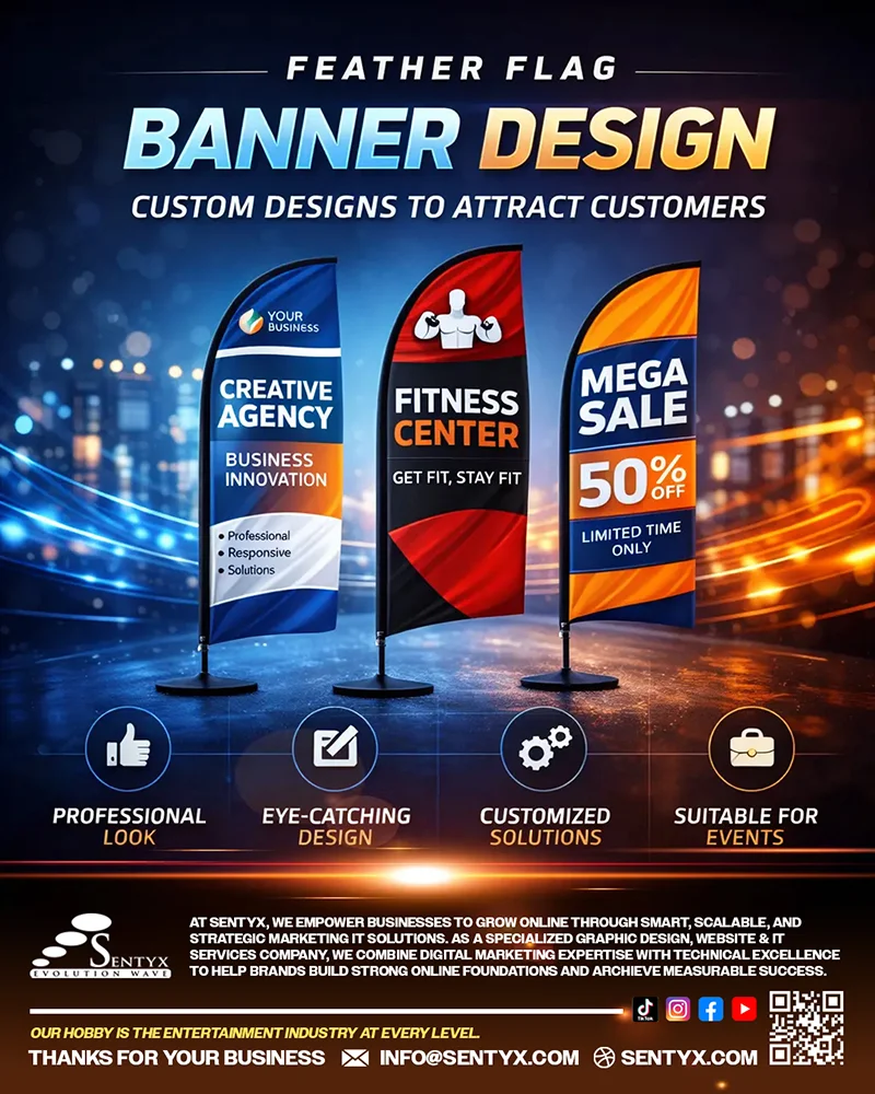 Feather Flag Banner Design