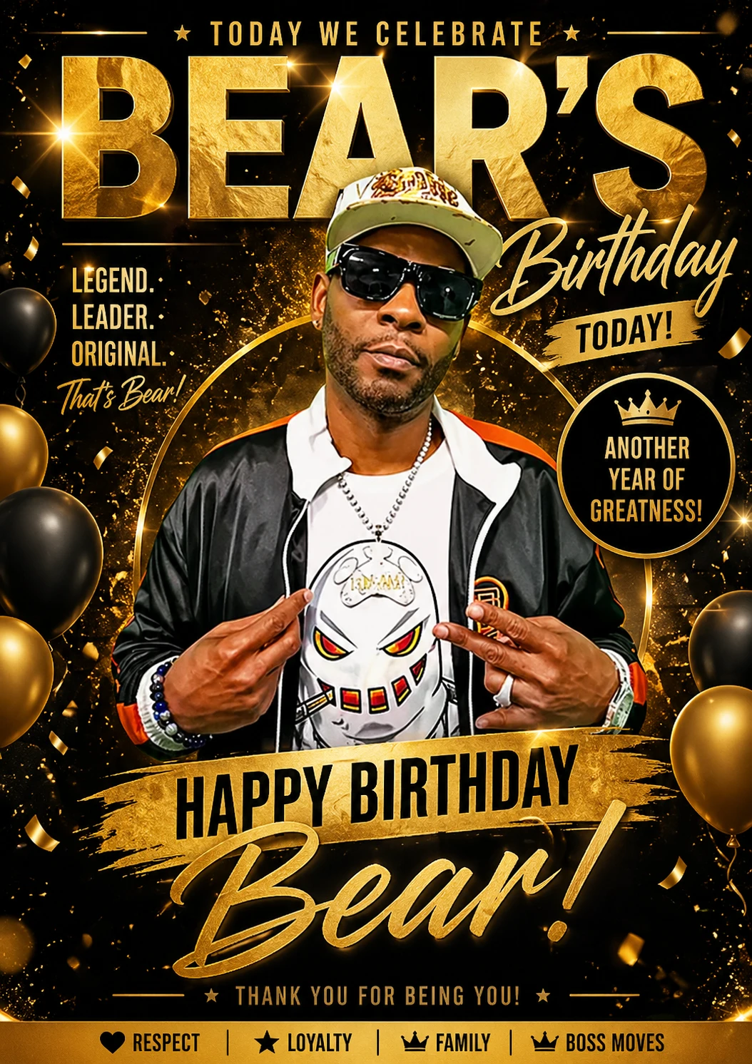 TODAY WE CELEBRATE BEAR!